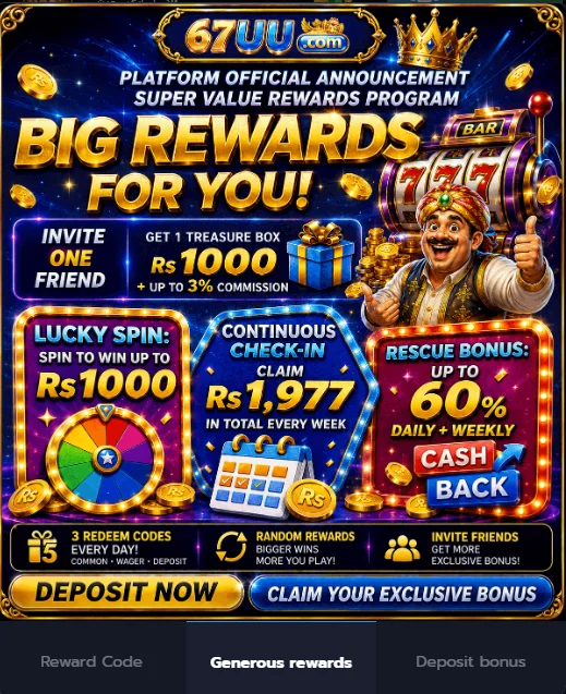 67UU Game Deposit and withdraw